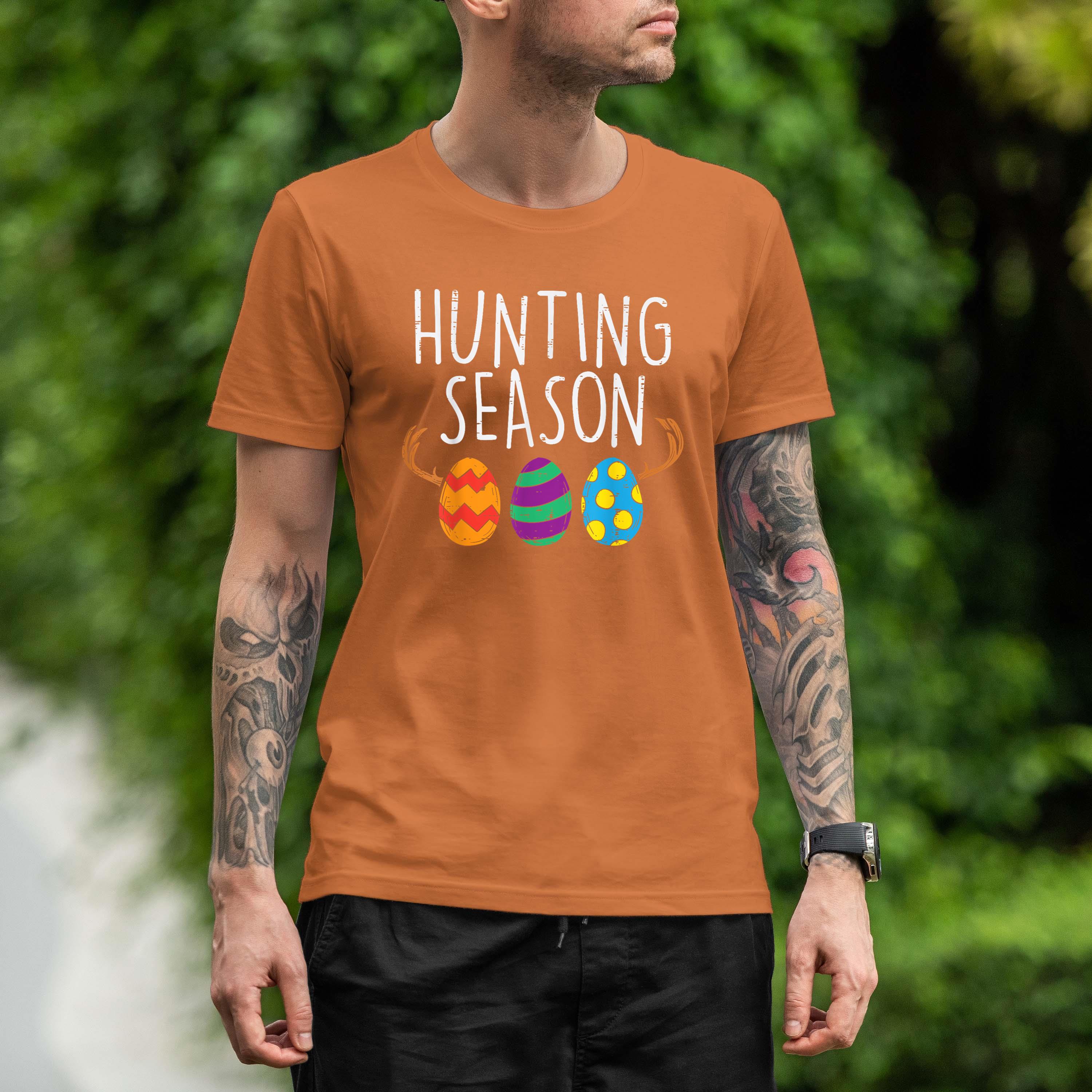 Hunting Season Eggs Deer Funny Easter Day Egg Hunt Hunter Shirt 